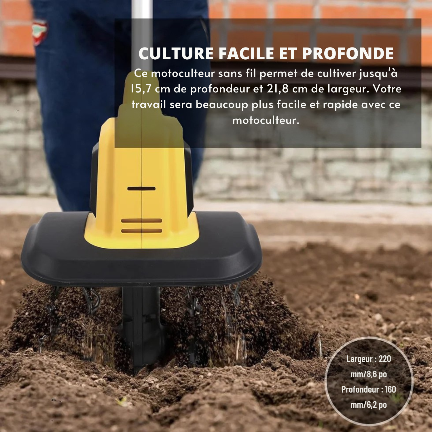 Motoculteur électrique sans fil