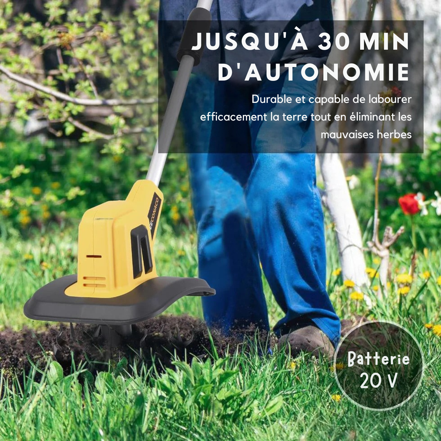 Motoculteur électrique sans fil