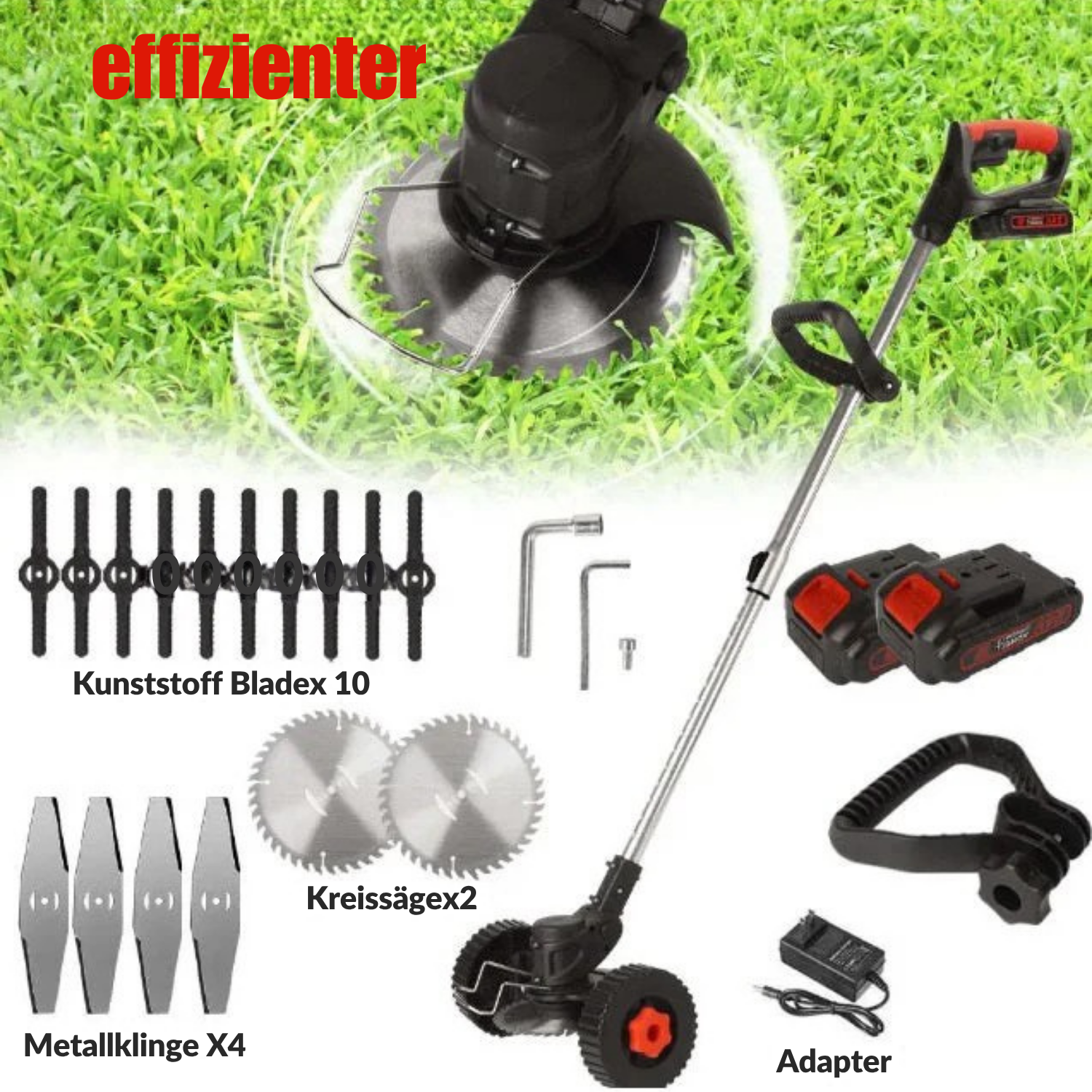 Einstellbarer bürstenloser Rasentrimmer