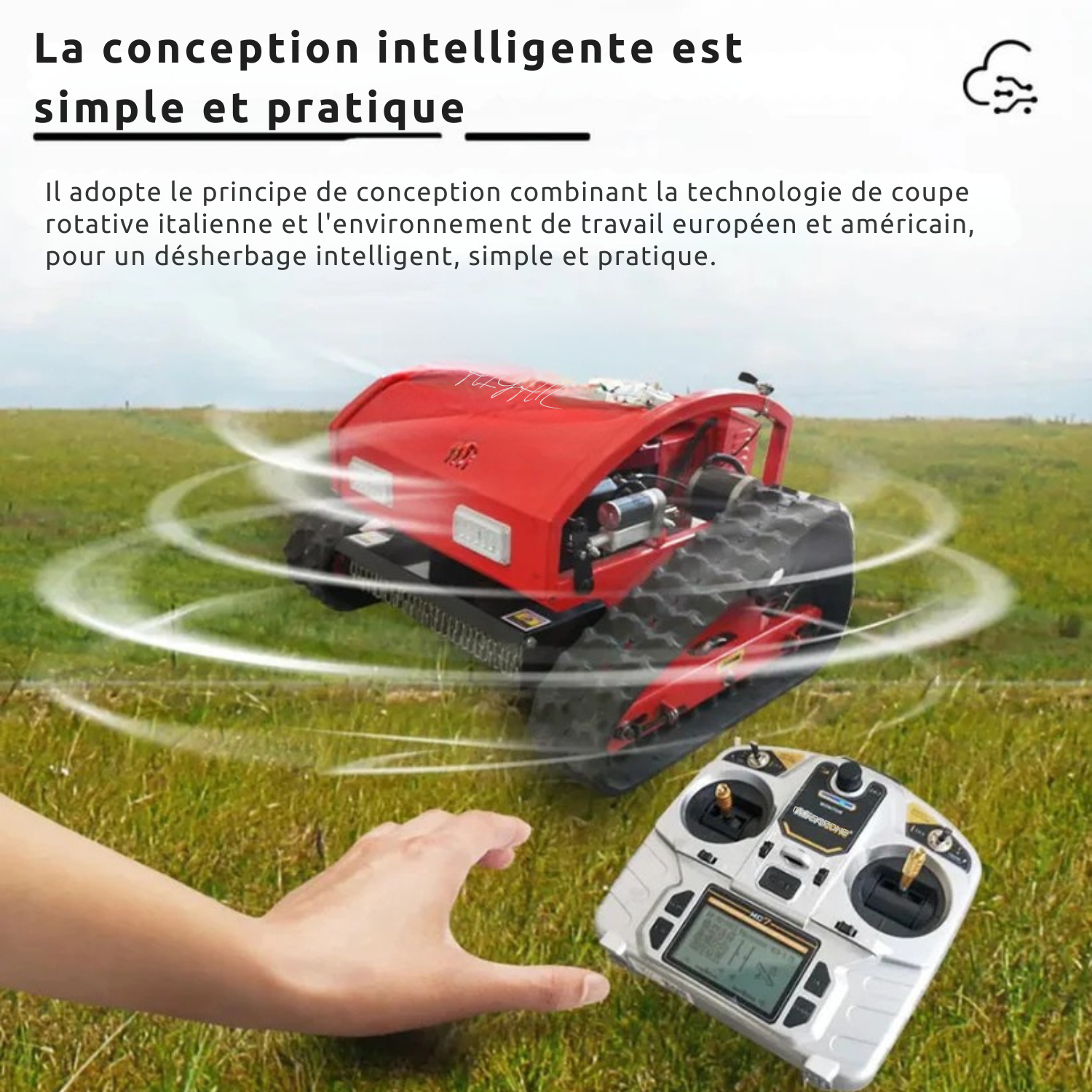 Tondeuse à gazon avec télécommande